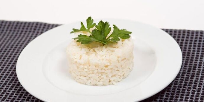 Arroz cocido sen sal