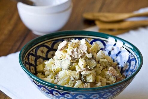 receita de ensalada mentres segue unha dieta proteica