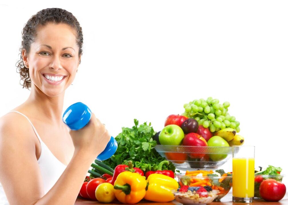 combinación de alimentos e exercicio para a perda de peso